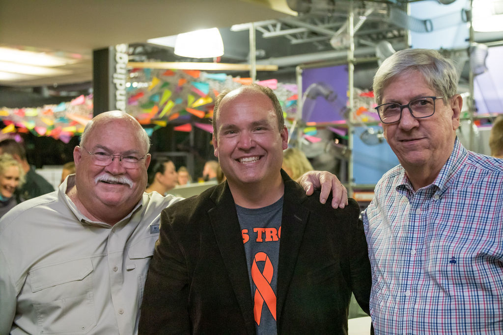 Mike O’Grady, Charlie Moore, Normal Mayor Chris Koos
